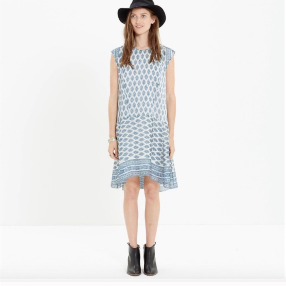 • Madewell • Skyscape Flora Diamond Dress Blue XXS - Picture 3 of 7